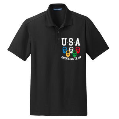 USA Drinking Team for a Team Drinking Beer Lovers Dry Zone Grid Polo