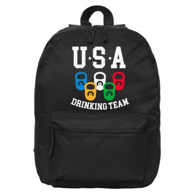 USA Drinking Team for a Team Drinking Beer Lovers 16 in Basic Backpack