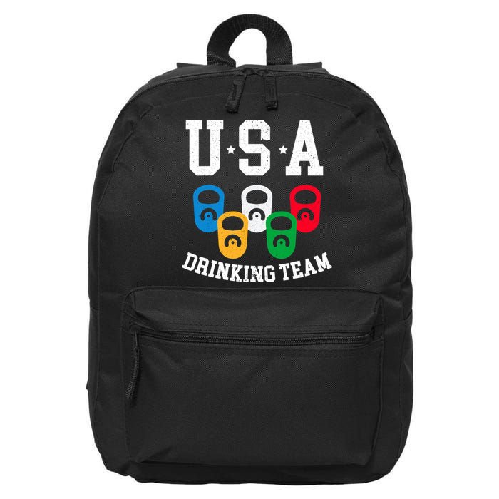 USA Drinking Team for a Team Drinking Beer Lovers 16 in Basic Backpack