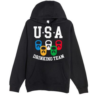 USA Drinking Team for a Team Drinking Beer Lovers Premium Pullover Hoodie