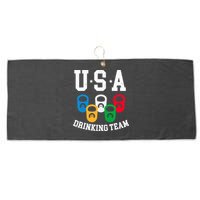 USA Drinking Team for a Team Drinking Beer Lovers Large Microfiber Waffle Golf Towel