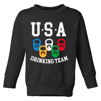 USA Drinking Team for a Team Drinking Beer Lovers Toddler Sweatshirt