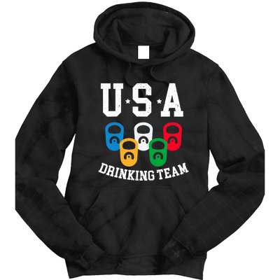 USA Drinking Team for a Team Drinking Beer Lovers Tie Dye Hoodie