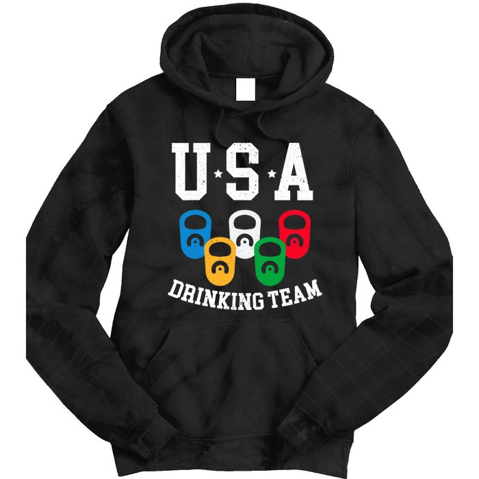 USA Drinking Team for a Team Drinking Beer Lovers Tie Dye Hoodie