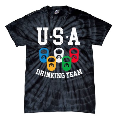 USA Drinking Team for a Team Drinking Beer Lovers Tie-Dye T-Shirt