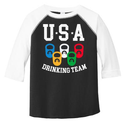 USA Drinking Team for a Team Drinking Beer Lovers Toddler Fine Jersey T-Shirt