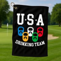 USA Drinking Team for a Team Drinking Beer Lovers Golf Towel