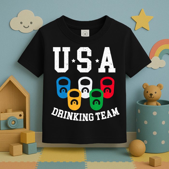 USA Drinking Team for a Team Drinking Beer Lovers Toddler T-Shirt