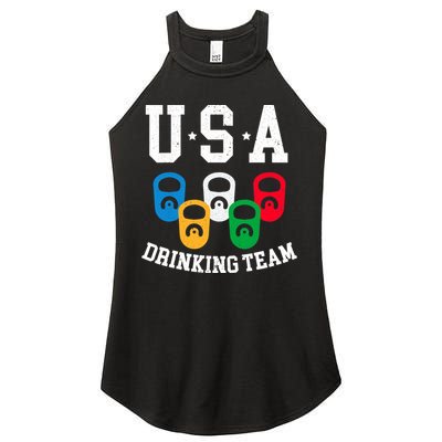 USA Drinking Team for a Team Drinking Beer Lovers Women's Perfect Tri Rocker Tank