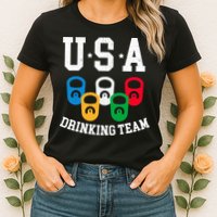 USA Drinking Team for a Team Drinking Beer Lovers Womens T-Shirt