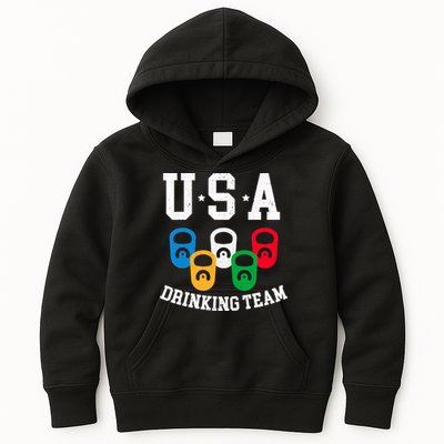 USA Drinking Team for a Team Drinking Beer Lovers Kids Hoodie