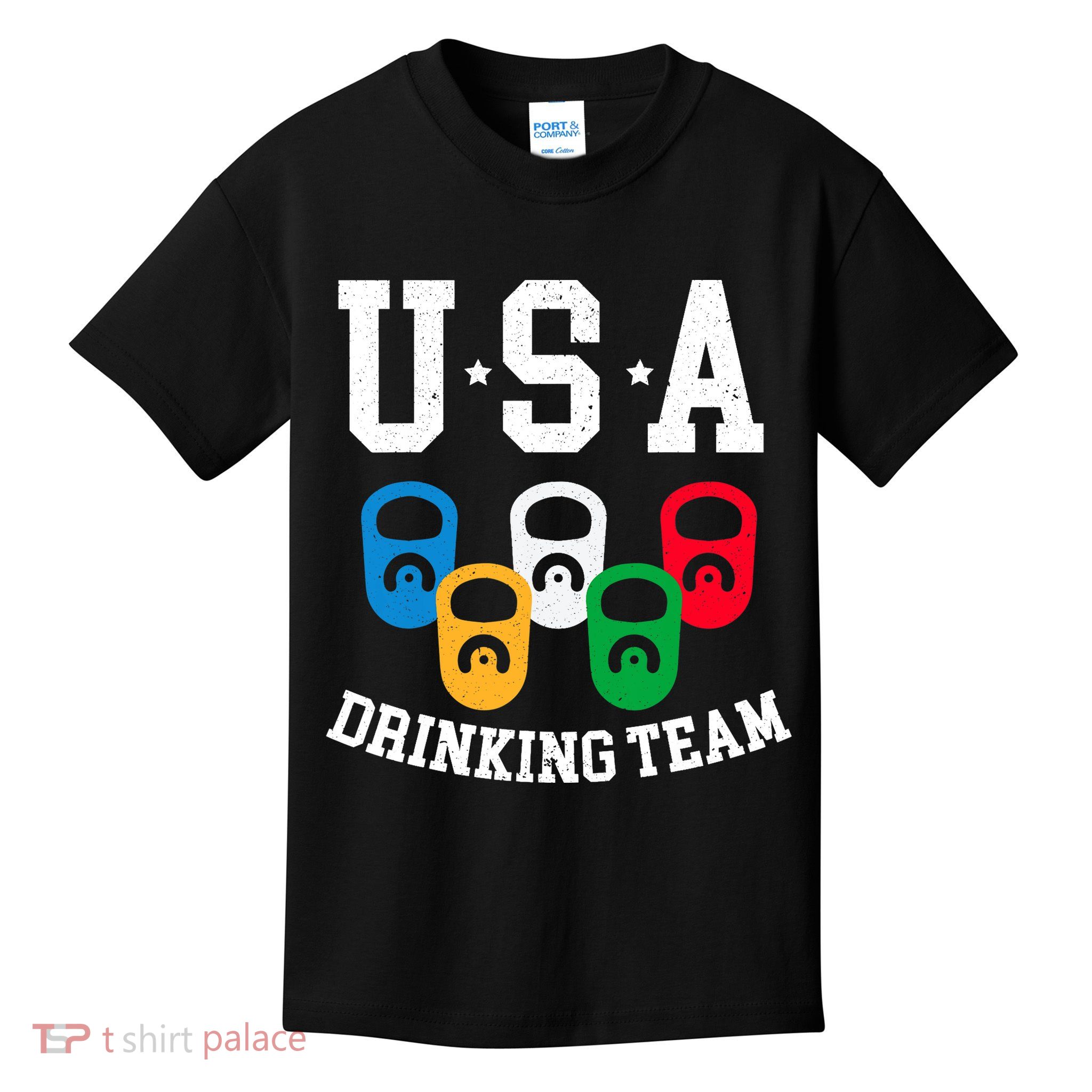 USA Drinking Team for a Team Drinking Beer Lovers Kids T-Shirt
