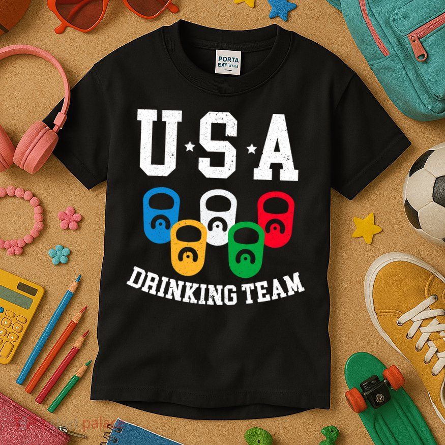 USA Drinking Team for a Team Drinking Beer Lovers Kids T-Shirt