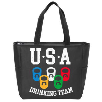USA Drinking Team for a Team Drinking Beer Lovers Zip Tote Bag