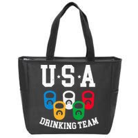 USA Drinking Team for a Team Drinking Beer Lovers Zip Tote Bag