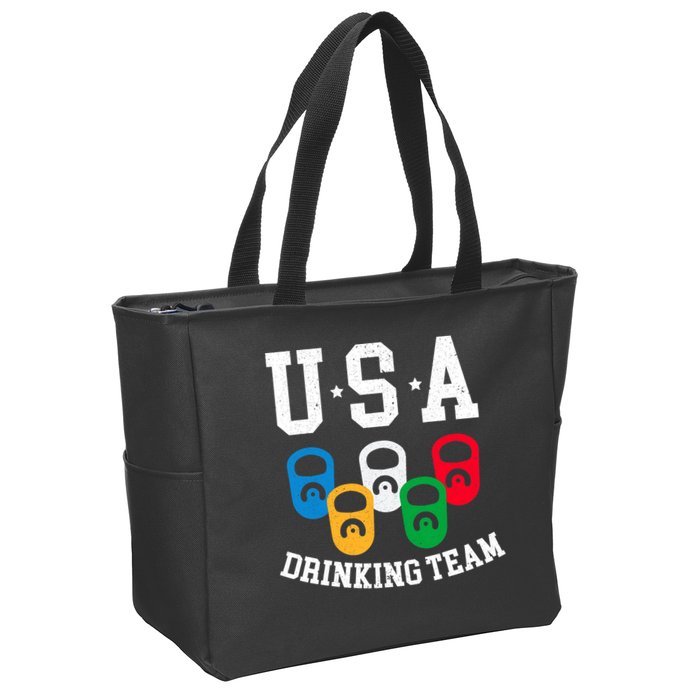 USA Drinking Team for a Team Drinking Beer Lovers Zip Tote Bag