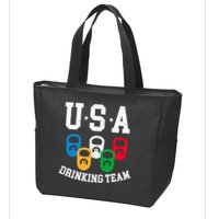 USA Drinking Team for a Team Drinking Beer Lovers Zip Tote Bag
