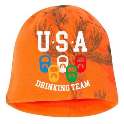 USA Drinking Team for a Team Drinking Beer Lovers Kati - Camo Knit Beanie