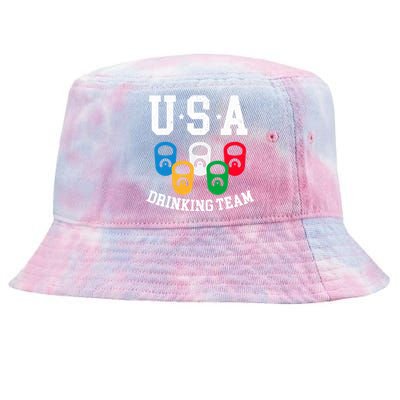 USA Drinking Team for a Team Drinking Beer Lovers Tie-Dyed Bucket Hat