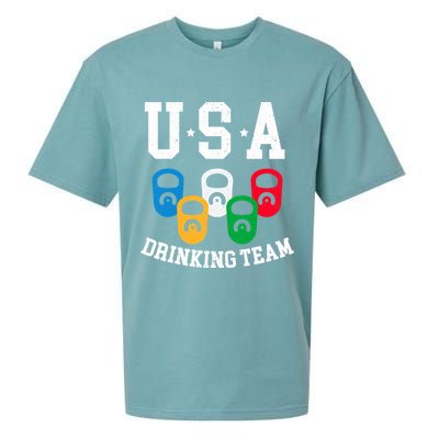 USA Drinking Team for a Team Drinking Beer Lovers Sueded Cloud Jersey T-Shirt