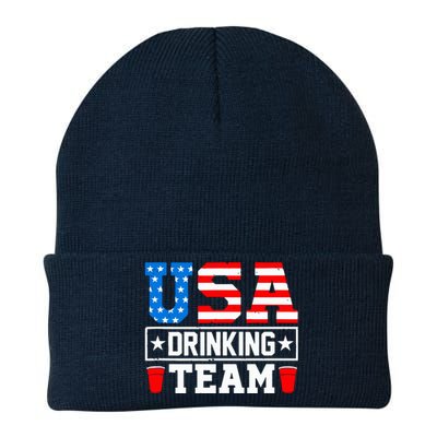 USA Drinking Team Funny Drinking Beer Lover Gift Knit Cap Winter Beanie