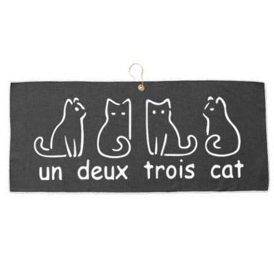 Un Deux Trois Cat Large Microfiber Waffle Golf Towel