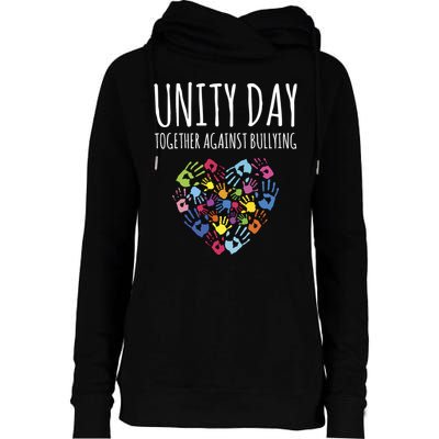 Unity Day Together Against Bullying Womens Funnel Neck Pullover Hood