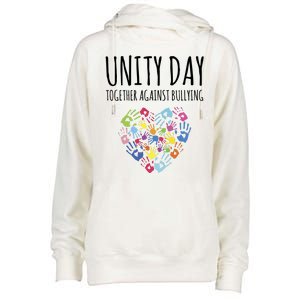 Unity Day Together Against Bullying Womens Funnel Neck Pullover Hood