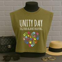 Unity Day Together Against Bullying Garment-Dyed Women's Muscle Tee