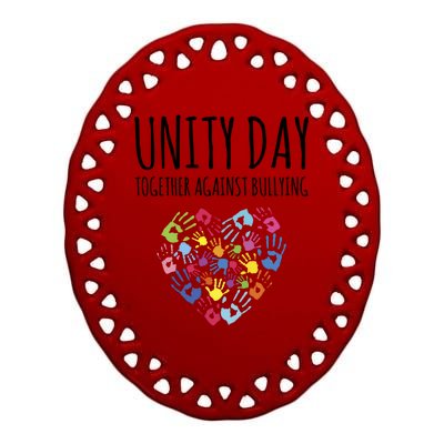 Unity Day Together Against Bullying Ceramic Oval Ornament