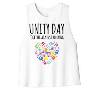 Unity Day Together Against Bullying Women's Racerback Cropped Tank