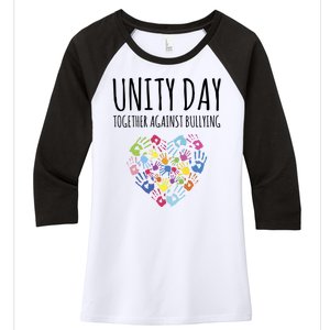 Unity Day Together Against Bullying Women's Tri-Blend 3/4-Sleeve Raglan Shirt