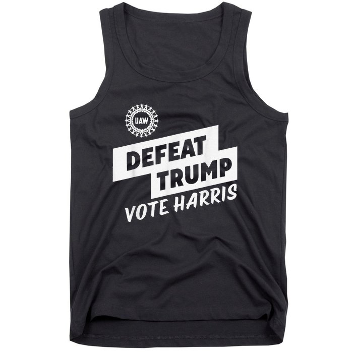 Uaw Defeat Trump Is A Scap Vote Harris Tank Top