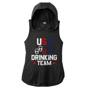 Usa Drinking Team Flag Ladies PosiCharge Tri-Blend Wicking Draft Hoodie Tank