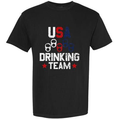 Usa Drinking Team Flag Garment-Dyed Heavyweight T-Shirt