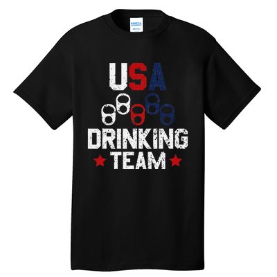 Usa Drinking Team Flag Tall T-Shirt