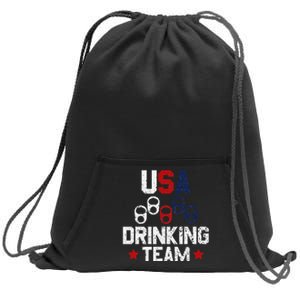 Usa Drinking Team Flag Sweatshirt Cinch Pack Bag