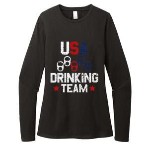 Usa Drinking Team Flag Womens CVC Long Sleeve Shirt