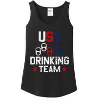 Usa Drinking Team Flag Ladies Essential Tank