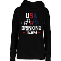 Usa Drinking Team Flag Womens Funnel Neck Pullover Hood