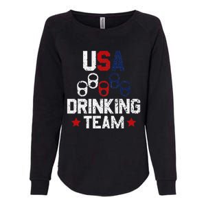 Usa Drinking Team Flag Womens California Wash Sweatshirt