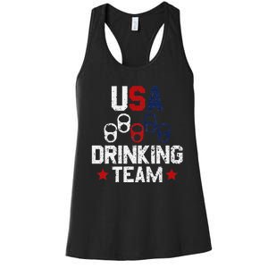 Usa Drinking Team Flag Women's Racerback Tank