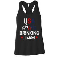 Usa Drinking Team Flag Women's Racerback Tank