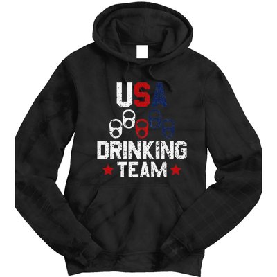 Usa Drinking Team Flag Tie Dye Hoodie