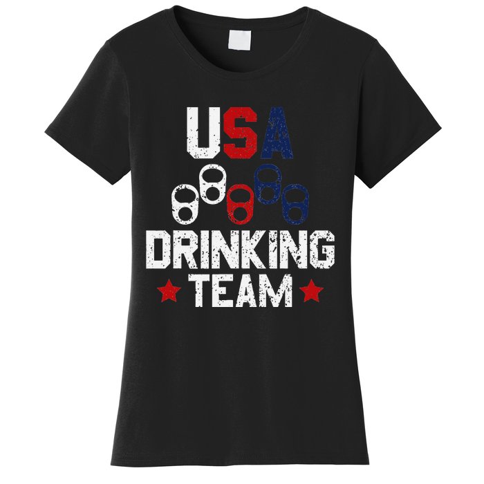 Usa Drinking Team Flag Women's T-Shirt