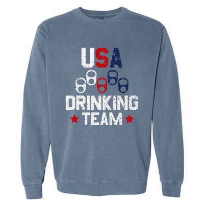 Usa Drinking Team Flag Garment-Dyed Sweatshirt