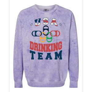 USA Drinking Team Olympics Colorblast Crewneck Sweatshirt