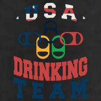 USA Drinking Team Olympics 7 Panel Mesh Trucker Snapback Hat