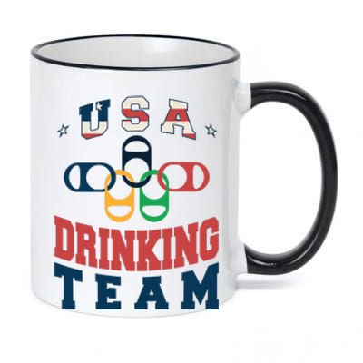 USA Drinking Team Olympics 11oz Black Color Changing Mug