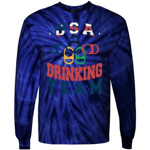 USA Drinking Team Olympics Tie-Dye Long Sleeve Shirt